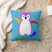 Glücklicher Pinguin Kissen (Decke)