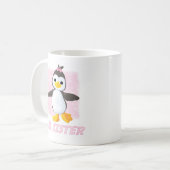 Glücklicher Pinguin-kleine Schwester Kaffeetasse (Vorderseite Links)