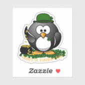 Glücklicher Pinguin St. Patrick's Day Aufkleber (Blatt)