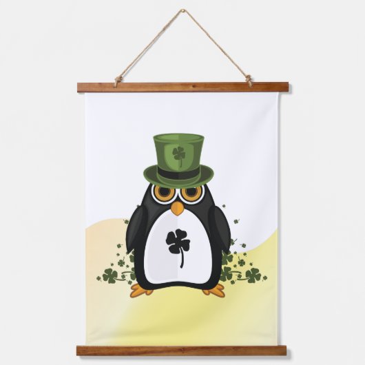 Glücklicher Pinguin St. Patrick's Day Wandkunst Ir (Vorderseite)