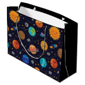 Glücklicher Planeten Geschenktüte (Rückseite Schrägansicht)