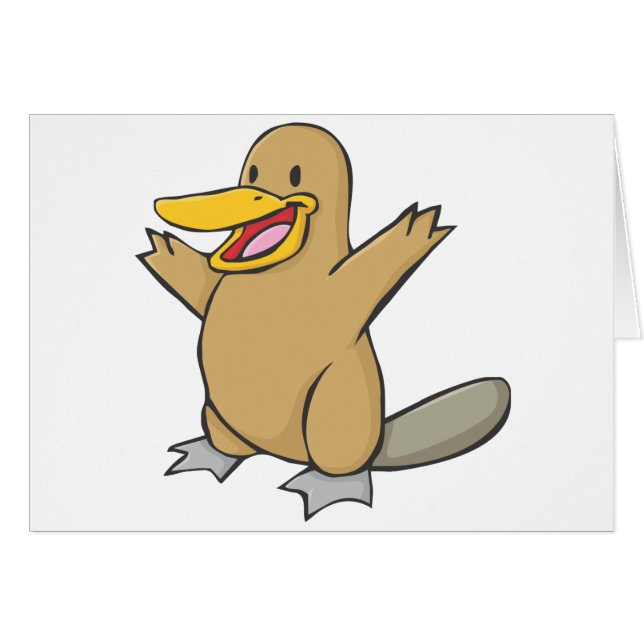 Glücklicher Platypus Cartoon (Vorderseite (Horizontal))