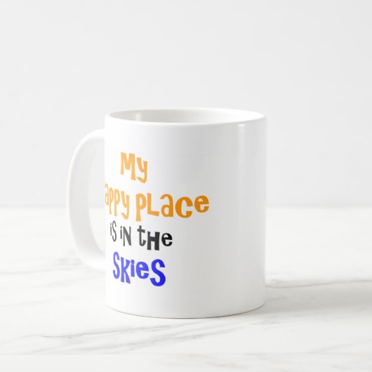 glücklicher Platz am Himmel Kaffeetasse (Vorderseite Links)