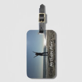 Glücklicher Platz-Gepäckanhänger Gepäckanhänger (Vorderseite Vertikal)