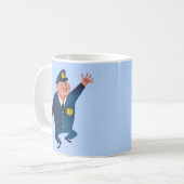 glücklicher Polizist Kaffeetasse (Vorderseite Links)
