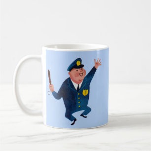 glücklicher Polizist Kaffeetasse