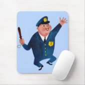 glücklicher Polizist Mousepad (Mit Mouse)