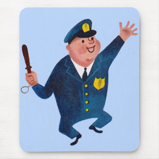 glücklicher Polizist Mousepad (Vorne)