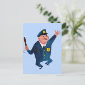 glücklicher Polizist Postkarte (Stehend Vorderseite)