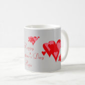 Glücklicher Pop des Valentines Tages Kaffeetasse (VorderseiteRechts)