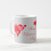Glücklicher Pop des Valentines Tages Kaffeetasse (Vorderseite Links)