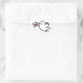 Glücklicher Postvogel Quadratischer Aufkleber (Tasche)