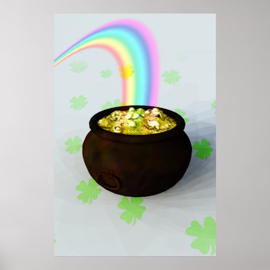 Glücklicher Pot aus Gold Poster (Vorne)