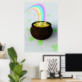 Glücklicher Pot aus Gold Poster (Heimbüro)