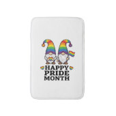 Glücklicher Pride Monat Gnom Vintage Regenbogen Sh Badematte (Vorderseite Vertikal)