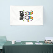 Glücklicher Pride Monat Gnom Vintage Regenbogen Sh Banner (Messeveranstaltung)