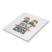 Glücklicher Pride Monat Gnom Vintage Regenbogen Sh Fliese (Seite)