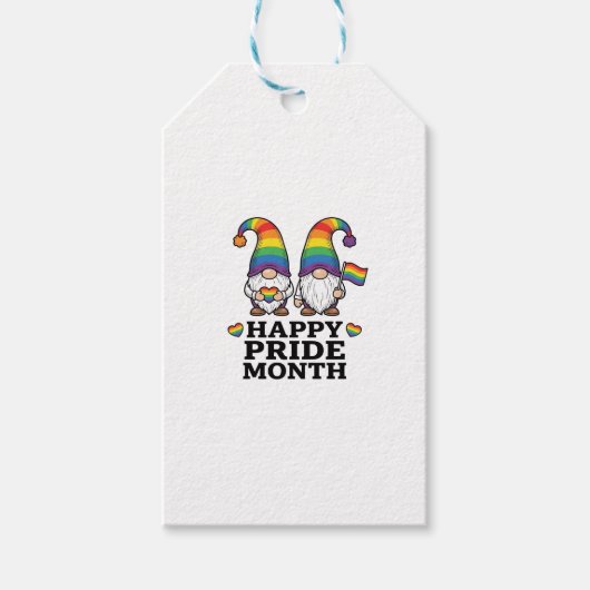 Glücklicher Pride Monat Gnom Vintage Regenbogen Sh Geschenkanhänger (Vorderseite)
