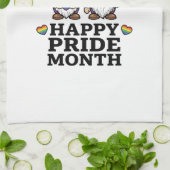 Glücklicher Pride Monat Gnom Vintage Regenbogen Sh Geschirrtuch (Gefaltet)