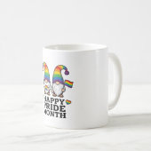 Glücklicher Pride Monat Gnom Vintage Regenbogen Sh Kaffeetasse (VorderseiteRechts)