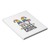 Glücklicher Pride Monat Gnom Vintage Regenbogen Sh Notizblock (angewinkelt)