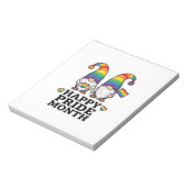 Glücklicher Pride Monat Gnom Vintage Regenbogen Sh Notizblock (Rotiert)
