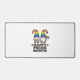 Glücklicher Pride Monat Gnom Vintage Regenbogen Sh Schreibtischunterlage