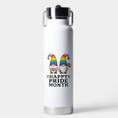 Glücklicher Pride Monat Gnom Vintage Regenbogen Sh Trinkflasche (Vorderseite)