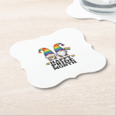 Glücklicher Pride Monat Gnom Vintage Regenbogen Sh Untersetzer (angewinkelt)