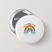 Glücklicher Pride Monat Regenbogen Vintage Gravur  Button (Vorne & Hinten)