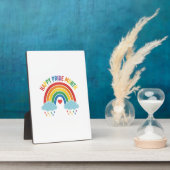 Glücklicher Pride Monat Regenbogen Vintage Gravur Fotoplatte (Seite)