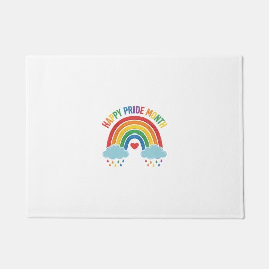 Glücklicher Pride Monat Regenbogen Vintage Gravur Fußmatte (Vorderseite)