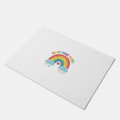 Glücklicher Pride Monat Regenbogen Vintage Gravur Fußmatte (Schrägansicht)