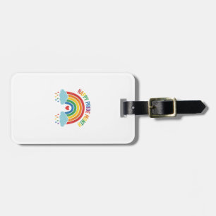 Glücklicher Pride Monat Regenbogen Vintage Gravur Gepäckanhänger