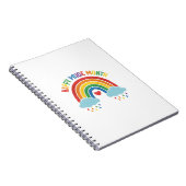 Glücklicher Pride Monat Regenbogen Vintage Gravur Notizblock (Rechte Seite)