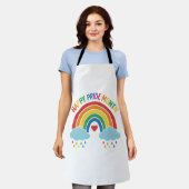 Glücklicher Pride Monat Regenbogen Vintage Gravur  Schürze (Getragen)