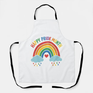 Glücklicher Pride Monat Regenbogen Vintage Gravur  Schürze