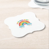 Glücklicher Pride Monat Regenbogen Vintage Gravur  Untersetzer (angewinkelt)