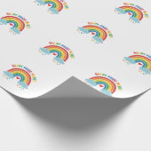 Glücklicher Pride-Monat Regenbogen-Vintage-Stich-D Geschenkpapier (Ecke)