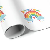 Glücklicher Pride-Monat Regenbogen-Vintage-Stich-D Geschenkpapier (Rolleneckpunkt)