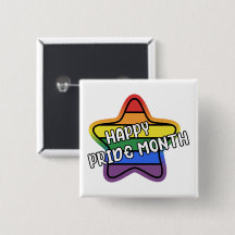 Glücklicher Pride Monat Stern LGBTQ Regenbogenflag