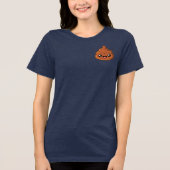 Glücklicher "Pudding" mit Boost-Rückseiten-Druck - Tri-Blend Shirt (Vorderseite)