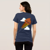 Glücklicher "Pudding" mit Boost-Rückseiten-Druck - Tri-Blend Shirt (Rückseite voll)