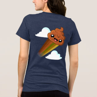 Glücklicher "Pudding" mit Boost-Rückseiten-Druck - Tri-Blend Shirt