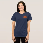 Glücklicher "Pudding" mit Boost-Rückseiten-Druck - Tri-Blend Shirt (Vorderseite voll)