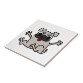Glücklicher Pug Fliese (Seite)