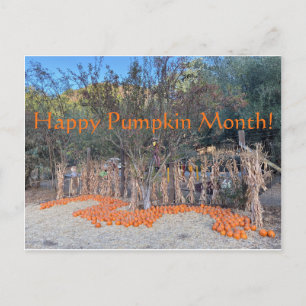 Glücklicher Pumpkin Monat! Postkarte