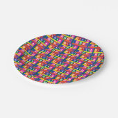 Glücklicher Purim Hebräer Pappteller (Schrägansicht)