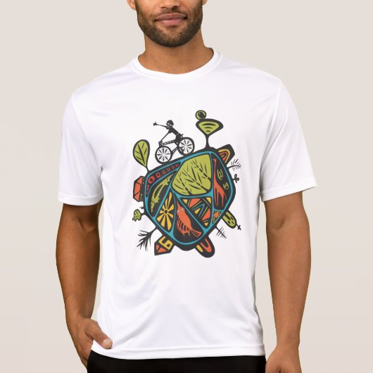 Glücklicher radfahrender TagesT - Shirt (Vorderseite)
