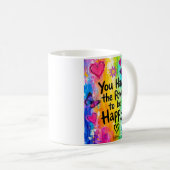 GLÜCKLICHER REGENBOGEN-BECHER KAFFEETASSE (VorderseiteRechts)